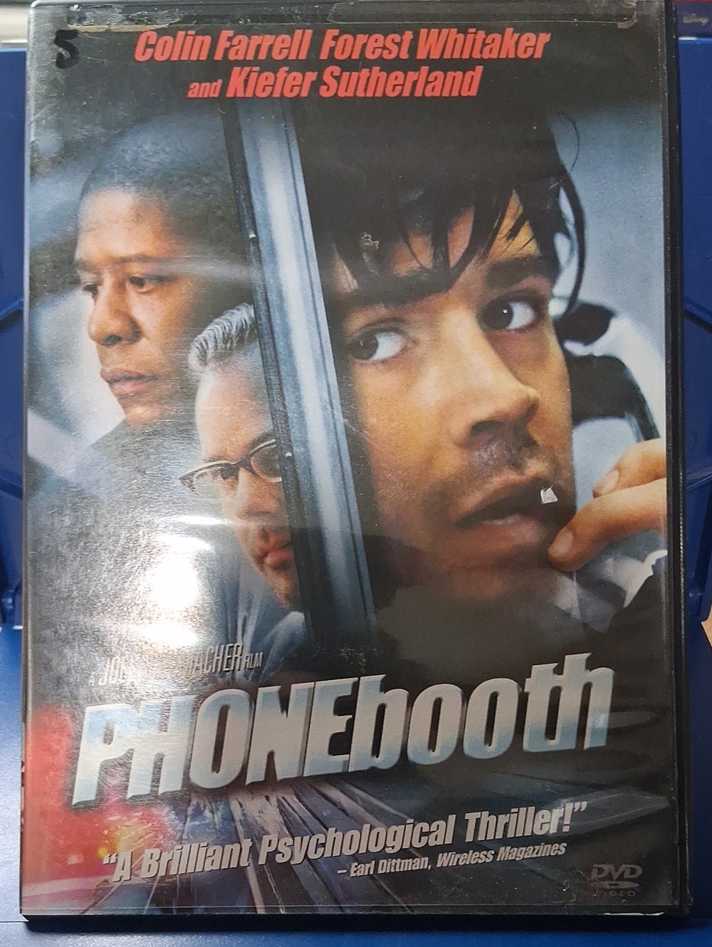 Phone Booth DVD Movie Case - Thriller Cover (Black/Blue)